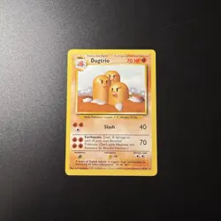 Pokemon Base Set 1999-2000 4th Print Dugtrio Non Holo Rare Vintage WOTC 19/102 - Image 1