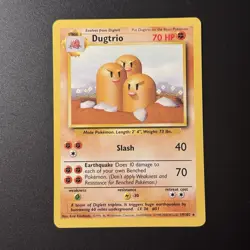 Pokemon Base Set 1999-2000 4th Print Dugtrio Non Holo Rare Vintage WOTC 19/102 - Image 2