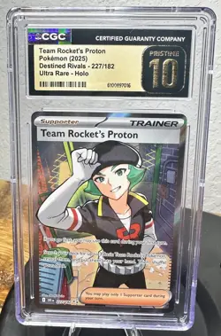 2025 Pokemon Destined Rivals DR Team Rocket' Proton 227/182 CGC 10 - Pristine - Image 1