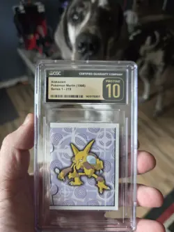 Pokemon - Alakazam 1998 Merlin Series 1 Sticker CGC PRESTINE 10 - Image 1