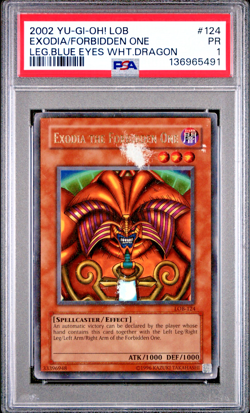 PSA 1 LOB-124 Exodia Ultra Rare 2002 Yugioh Legend Blue-Eyes White Dragon - Image 1