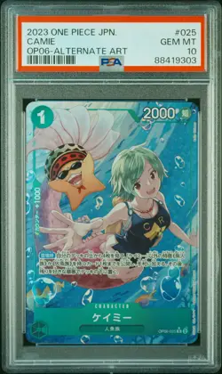 PSA 10 MINT JAPANESE ONE PIECE 2023 CAMIE OP06-025 ALTERNATE ART - Image 1