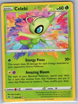 Celebi 009/185 SWSH04: Vivid Voltage - Pokemon Card - NM - Image 1