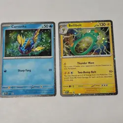 Lot(2) Of Pokemon TCG Cards: Carvhana, Bellibolt , Mint Condition - Image 1