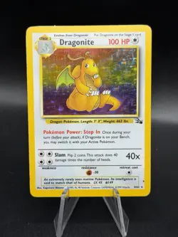 Pokemon TCG Dragonite Holo Rare Card 19/62 Fossil Set 1999 LP EM3 - Image 1