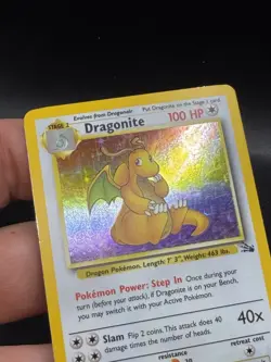 Pokemon TCG Dragonite Holo Rare Card 19/62 Fossil Set 1999 LP EM3 - Image 3
