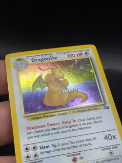 Pokemon TCG Dragonite Holo Rare Card 19/62 Fossil Set 1999 LP EM3 - Image 4