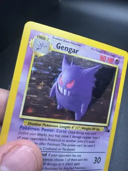 Pokemon TCG Gengar Fossil Holo Card 5/62 Unlimited Rare Vintage WOTC - Image 2