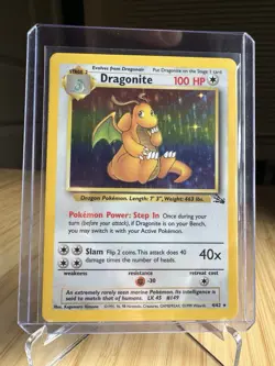 Dragonite 4/62 Fossil Holo Unlimited Vintage Pokemon Card LP+ - Image 1