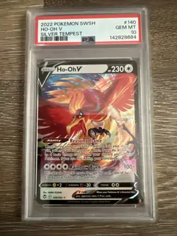 Pokemon TCG Ho-Oh V Silver Tempest Holo Ultra Rare Card 140/195 PSA 10 Gem Mint - Image 1