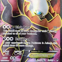 Darkrai EX 118/122 Breakpoint Full Art Ultra Rare Holo Pokemon 2016 LP - Image 2