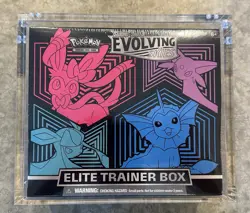 Sealed Pokemon Evolving Skies Elite Trainer Box with Magnetic Acrylic Case - Image 1