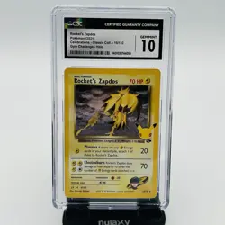 CGC 10 Rocket's Zapdos 15/132 Classic Collection Celebratiosn Promo Holo POKEMON - Image 1