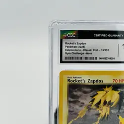 CGC 10 Rocket's Zapdos 15/132 Classic Collection Celebratiosn Promo Holo POKEMON - Image 4