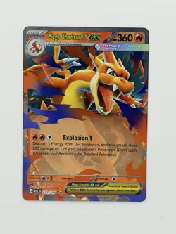 Pokemon Mega Charizard Y Ex Mega Evolutions Ascended Heros 022/217 Double Rare - Image 1