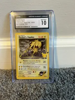 CGC 10 Pokemon Rocket's Zapdos Celebrations Classic Collection Gym Challenge 15 - Image 1