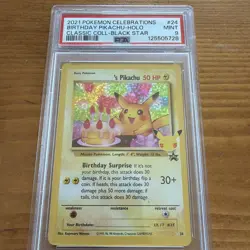2021 Pokemon Celebrations Classic Collection Birthday Pikachu Holo Card 24-PSA 9 - Image 2