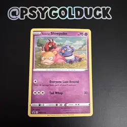 Galarian Slowpoke Cosmo Holo Pokemon Black Star Promo SWSH126 Light Play A10 - Image 1