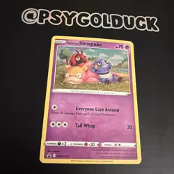 Galarian Slowpoke Cosmo Holo Pokemon Black Star Promo SWSH126 Light Play A10 - Image 2