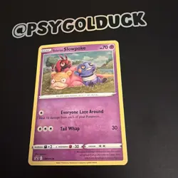 Galarian Slowpoke Cosmo Holo Pokemon Black Star Promo SWSH126 Light Play A10 - Image 3