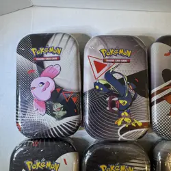Pokemon TCG Black Bolt And White Flare Unova Mini Tin Set of 8! 2 TCG Packs Each - Image 3