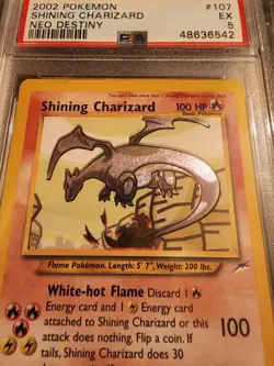 PSA 5 Shining Charizard - 107/105 - Neo Destiny - Pokemon - Image 2