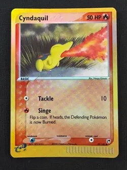 Pokemon Cyndaquil 59/100 Sandstorm Reverse Holo 50HP Common Tackle 10 Attack - Image 1