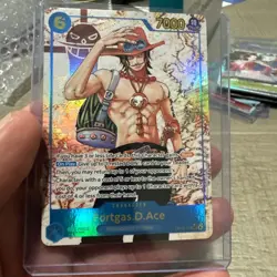 One Piece Carrying on His Will Portgas D Ace Alt Art OP13-119 SEC - Image 1