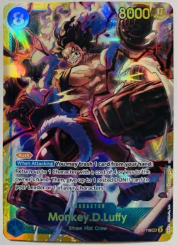 One Piece TCG - Monkey D Luffy SEC English - OP11-118 - A Fist of Divine Speed - Image 1