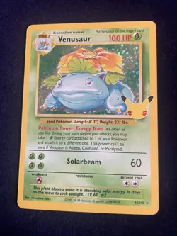 Venusaur 15/102 Pokemon: Celebrations Classic Series Holo Trading Card - Image 1