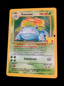 Venusaur 15/102 Pokemon: Celebrations Classic Series Holo Trading Card - Image 2