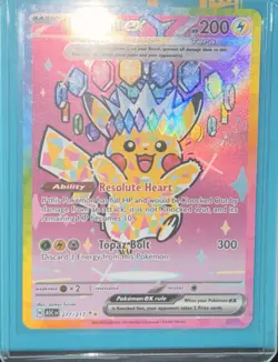 Pikachu ex 277/217 ASC EN: Tera Ability Basic Holo English Pokemon TCG Card - Image 2