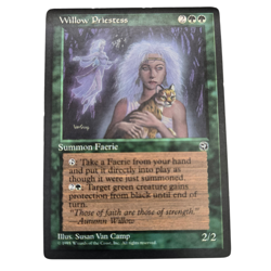 MTG Willow Priestess Homelands HML Rare Green Creature Summon Faerie 2/2 Magic - Image 1