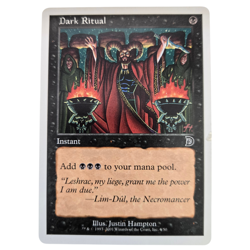 MTG Dark Ritual Deckmasters DKM Common Black Instant Add Black Mana Magic LP - Image 1