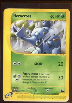 Heracross Common 64/144 Ex E Series Skyridge Pokemon - Image 1