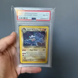 2000 POKEMON ROCKET #10 DARK MACHAMP-HOLO PSA 8 SWIRL - Image 1