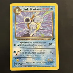 Pokemon Vintage Non Holo Rare Dark Blastoise Team Rocket 20/82 WotC - Image 1