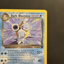Pokemon Vintage Non Holo Rare Dark Blastoise Team Rocket 20/82 WotC - Image 3