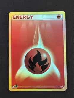 Pokemon Fire Energy 108/109 EX Ruby & Sapphire Reverse Holo Basic Energy 2003 - Image 1