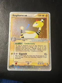 2003 Pokemon EX Dragon Ampharos ex 89/97 Holo Rare EX WOTC-Era – LP Condition - Image 1