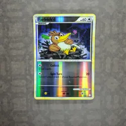 Pokemon TCG Farfetch'd 19/123 HeartGold SoulSilver (HS) Reverse Holo Rare LP - Image 1