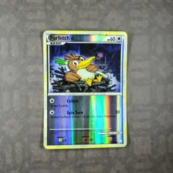 Pokemon TCG Farfetch'd 19/123 HeartGold SoulSilver (HS) Reverse Holo Rare LP - Image 2