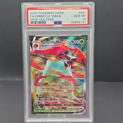 Pokemon Orbeetle VMAX 021/185 Vivid Voltage Full Art Ultra Rare Holo PSA 10 - Image 1