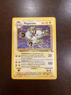 Magneton 11/62 Fossil Holo Pokemon Card Rare - Image 1