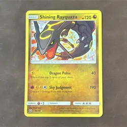 Pokemon TCG Shining Rayquaza 56/73 Shining Legends Shiny Holo Rare 2017 Card - Image 1
