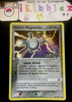 Holon's Magnemite 70/113 PL Holo Foil EX Delta Species Stamped Pokemon Card! - Image 1