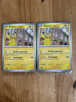 2x Pokemon TCG Promo Oversized Card - Pikachu at the Museum (Sealed) - UK - Image 1