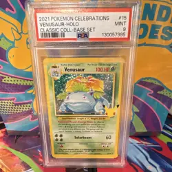 Pokemon Venusaur Celebrations Classic Collection Holo 15/102 PSA 9 Card - Image 1