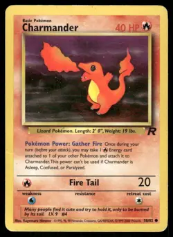 Charmander 50/82 Team Rocket Pokemon TCG trading card - Image 1