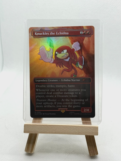 Knuckles the Echidna - MTG Sonic Secret Lair (SLD) RAINBOW FOIL - Image 1